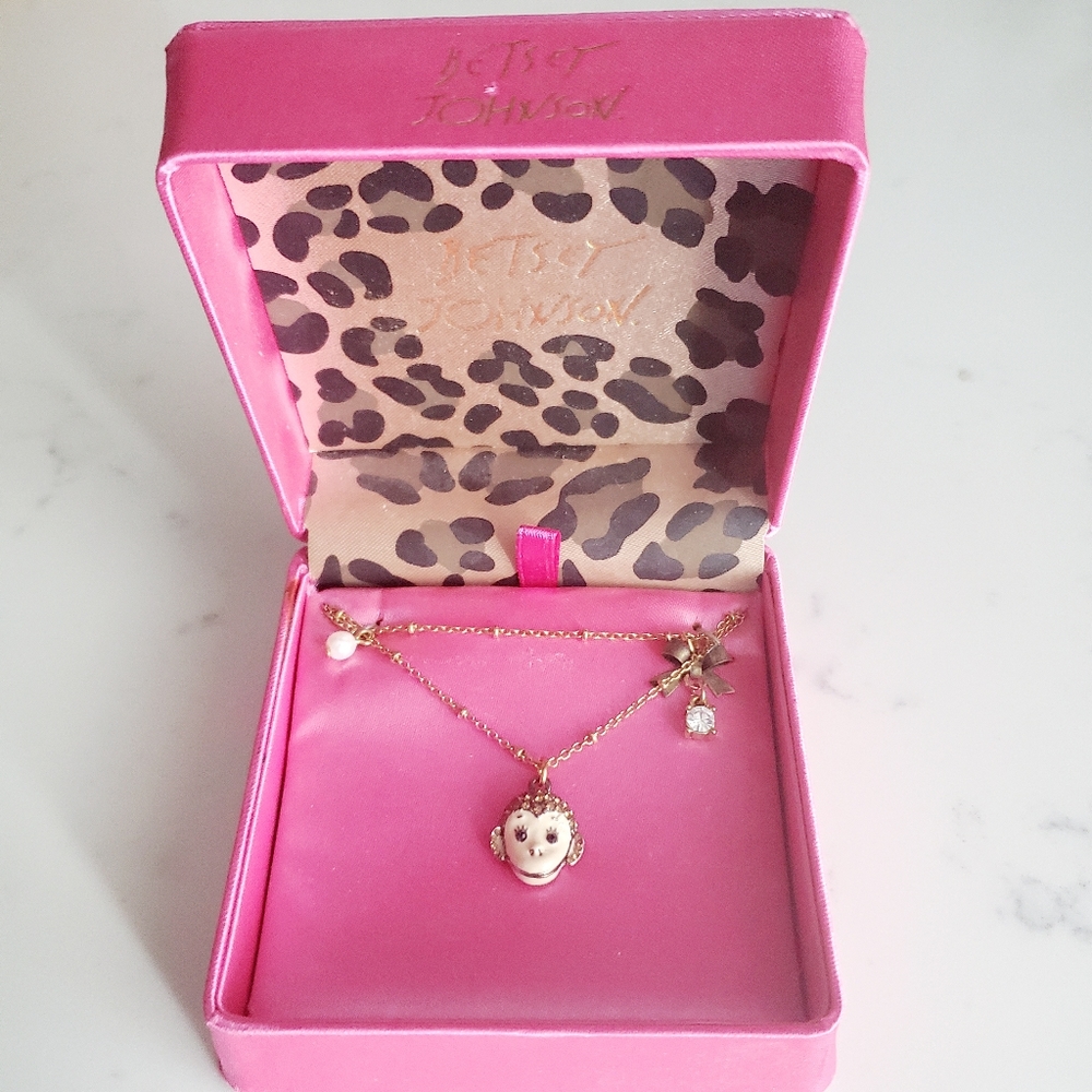Sale ❤️ Vintage Betsey Johnson Monkey Necklace NWT - Picture 2 of 7